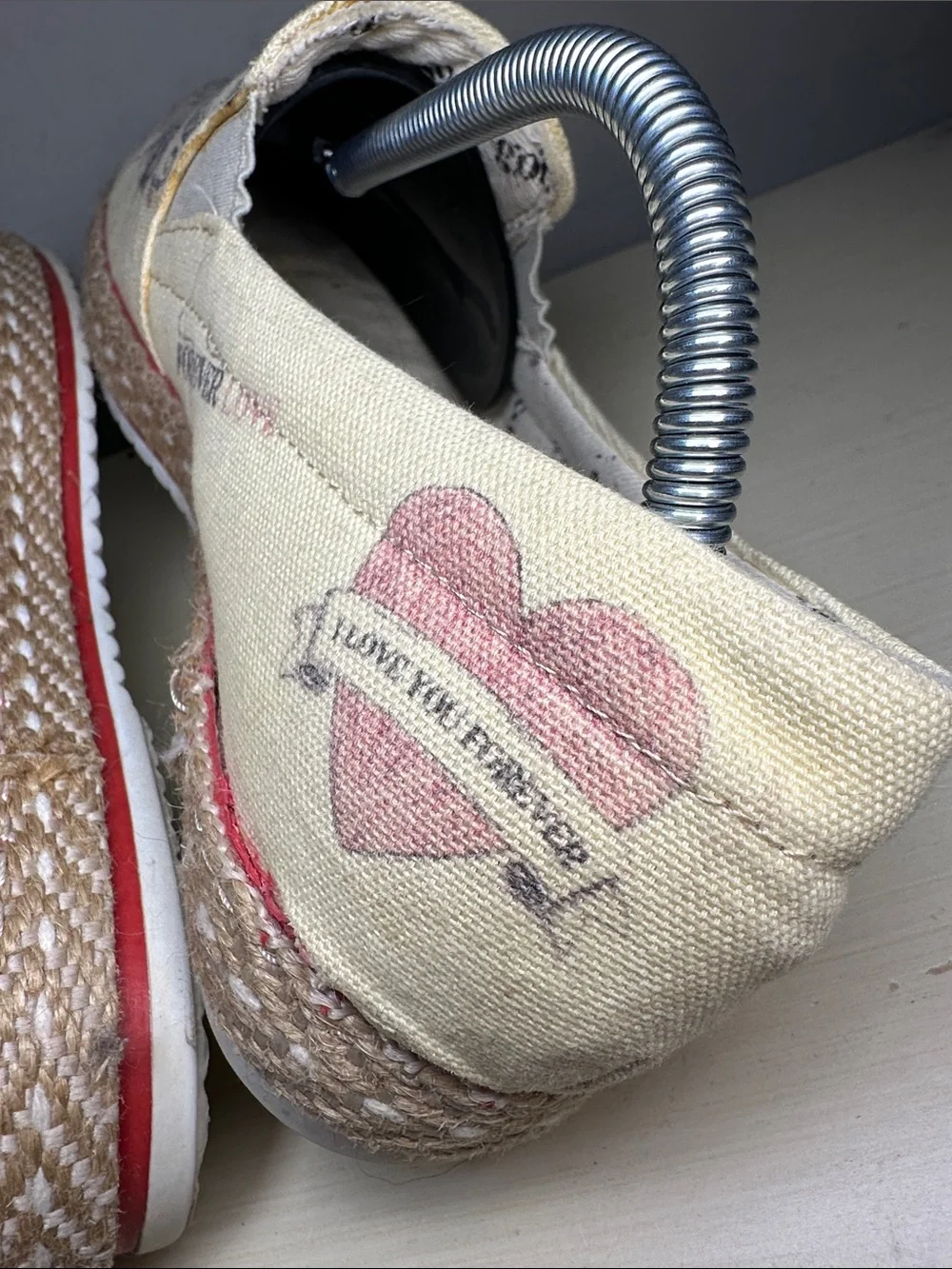 Goby forever love Skull Floral Canvas Slip-On cream Espadrilles